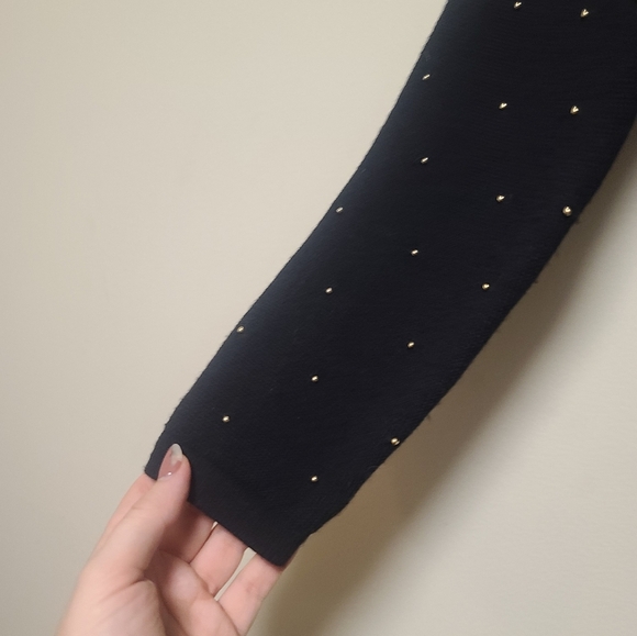 Vintage Talbots wool Cardigan with gold studs size ps - Picture 3 of 5